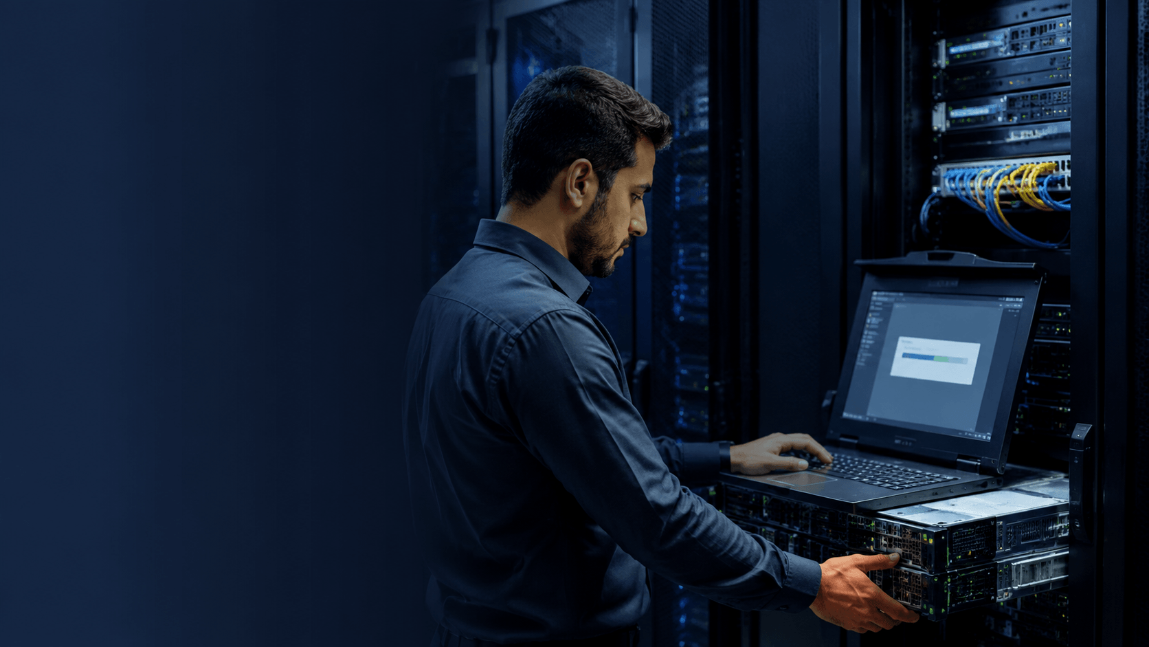 مرد ایرانی در حال نصب ESXi روی سرور سازمانی